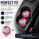 Pink White Natural Eared Boxer Set of 2 Cup Holder Car Coasters Absorbent Round Sandstone Coasters Gifts for Men or Women, 2.5, Multicolor