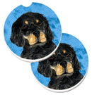 Blue Gordon Setter Car Coasters – Set of 2 - Absorbent Stone with Fun & Functional Artwork SS4791-BUCARC