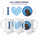 Blue French Bulldog Ceramic Coffee Mug 15 oz Decorative Large C Handle Mug Cup for Tea, Cocoa Hot Chocolate