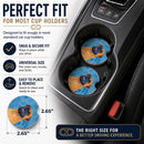 Blue Mastiff Set of 2 Cup Holder Car Coasters Absorbent Round Sandstone Coasters Gifts for Men or Women, 2.5, Multicolor