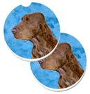 Blue Field Spaniel Car Coasters – Set of 2 - Absorbent Stone with Fun & Functional Artwork SS4801-BUCARC