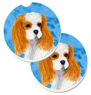 Blue Cavalier Spaniel Car Coasters – Set of 2 - Absorbent Stone with Fun & Functional Artwork SS4803-BUCARC