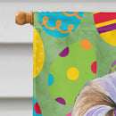 Shih Tzu Easter Eggtravaganza House Flag 28x40 Porch Sleeve Pole Decorative Outside Yard Banner Artwork Wall Hanging, Polyester