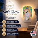 Chihuahua Easter Eggtravaganza Ceramic Night Light Compact, UL-Certified, Ideal for Bedroom, Bathroom, Nursery, Hallway, Kitchen, 6x4x3, Multicolor