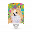 Chihuahua Easter Eggtravaganza Ceramic Night Light Compact, UL-Certified, Ideal for Bedroom, Bathroom, Nursery, Hallway, Kitchen, 6x4x3, Multicolor