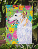 Borzoi Easter Eggtravaganza Garden Flag - Outdoor Decorative Yard Flag