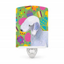 Bedlington Terrier Easter Eggtravaganza Ceramic Night Light Compact, UL-Certified, Ideal for Bedroom, Bathroom, Nursery, Hallway, Kitchen, 6x4x3, Multicolor
