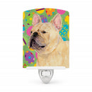 French Bulldog Easter Eggtravaganza Ceramic Night Light Compact, UL-Certified, Ideal for Bedroom, Bathroom, Nursery, Hallway, Kitchen, 6x4x3, Multicolor