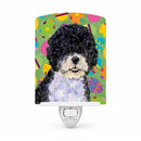 Portuguese Water Dog Easter Eggtravaganza Ceramic Night Light Compact, UL-Certified, Ideal for Bedroom, Bathroom, Nursery, Hallway, Kitchen, 6x4x3, Multicolor
