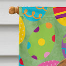 Bulldog English Easter Eggtravaganza House Flag 28x40 Porch Sleeve Pole Decorative Outside Yard Banner Artwork Wall Hanging, Polyester