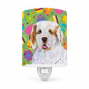 Clumber Spaniel Easter Eggtravaganza Ceramic Night Light Compact, UL-Certified, Ideal for Bedroom, Bathroom, Nursery, Hallway, Kitchen, 6x4x3, Multicolor