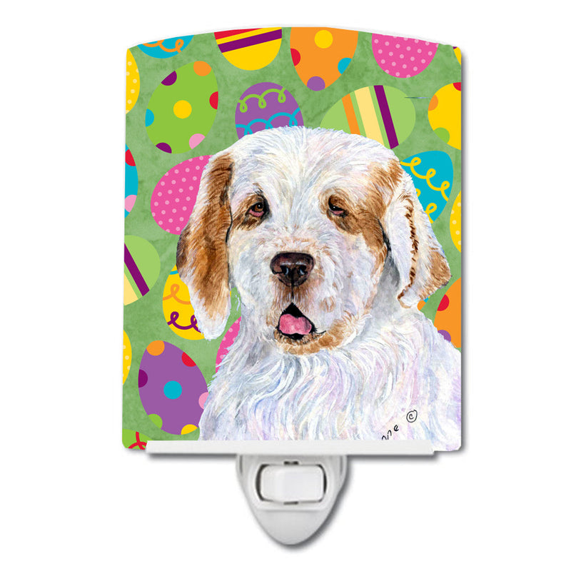 Clumber Spaniel Easter Eggtravaganza Ceramic Night Light SS4845CNL