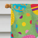 English Toy Spaniel Easter Eggtravaganza House Flag 28x40 Porch Sleeve Pole Decorative Outside Yard Banner Artwork Wall Hanging, Polyester