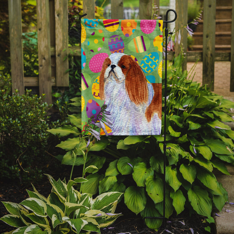 English Toy Spaniel Easter Eggtravaganza Flag Garden Size