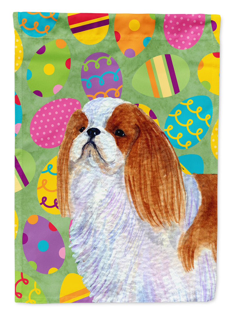 English Toy Spaniel Easter Eggtravaganza Flag Garden Size