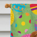 Sussex Spaniel Easter Eggtravaganza House Flag 28x40 Porch Sleeve Pole Decorative Outside Yard Banner Artwork Wall Hanging, Polyester