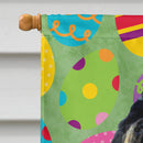 Tibetan Mastiff Easter Eggtravaganza House Flag 28x40 Porch Sleeve Pole Decorative Outside Yard Banner Artwork Wall Hanging, Polyester