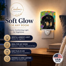 Gordon Setter Easter Eggtravaganza Ceramic Night Light Compact, UL-Certified, Ideal for Bedroom, Bathroom, Nursery, Hallway, Kitchen, 6x4x3, Multicolor