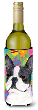 Boston Terrier Easter Eggtravaganza Wine Bottle Beverage Insulator Beverage Insulator Hugger SS4861LITERK