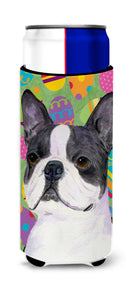 Boston Terrier Easter Eggtravaganza Slim Can Hugger – Fun & Functional Drink Coolers SS4861MUK