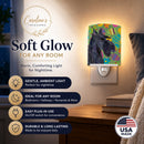 Scottish Terrier Easter Eggtravaganza Ceramic Night Light Compact, UL-Certified, Ideal for Bedroom, Bathroom, Nursery, Hallway, Kitchen, 6x4x3, Multicolor
