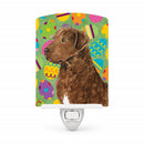 Chesapeake Bay Retriever Easter Eggtravaganza Ceramic Night Light Compact, UL-Certified, Ideal for Bedroom, Bathroom, Nursery, Hallway, Kitchen, 6x4x3, Multicolor