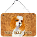Blenheim Cavalier Spaniel Wipe your Paws Wall or Door Hanging Prints