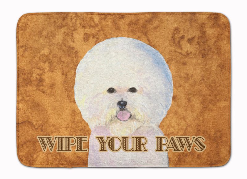 Bichon Frise Wipe your Paws Machine Washable Memory Foam Mat SS4878RUG