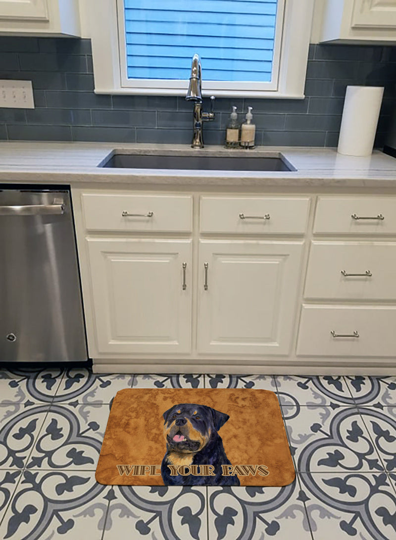 Rottweiler Wipe your Paws Machine Washable Memory Foam Mat SS4880RUG