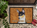 Toy Fox Terrier Wipe your Paws Doormat Indoor Outdoor 24H X 36W Front Door Mat Rugs for Entryway, Non Slip Washable Low Pile,
