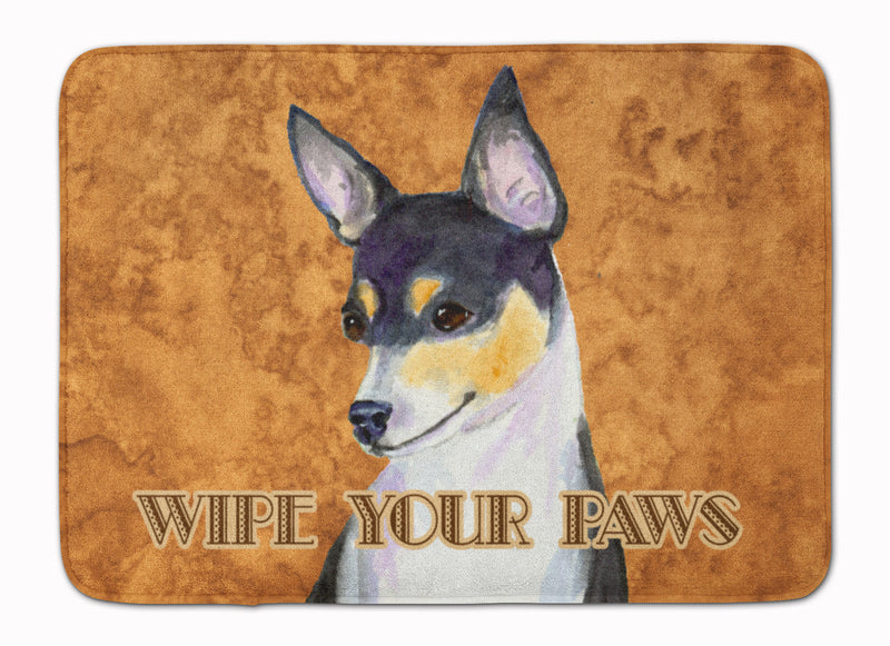 Toy Fox Terrier Wipe your Paws Machine Washable Memory Foam Mat SS4882RUG