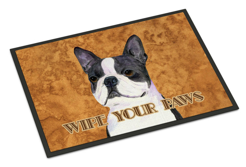 Boston Terrier Wipe your Paws Indoor or Outdoor Mat 24x36 SS4884JMAT