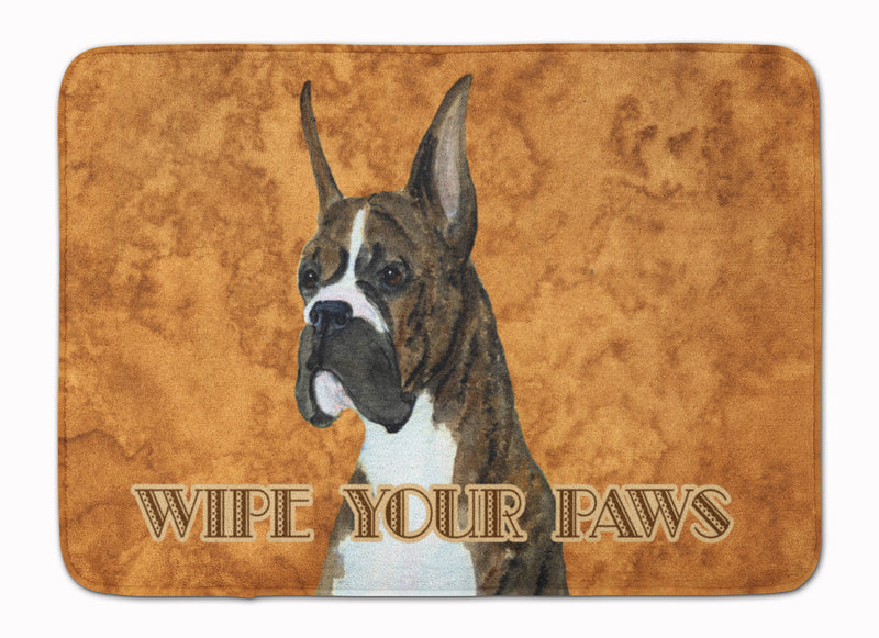 Brindle Boxer Wipe your Paws Machine Washable Memory Foam Mat SS4888RUG