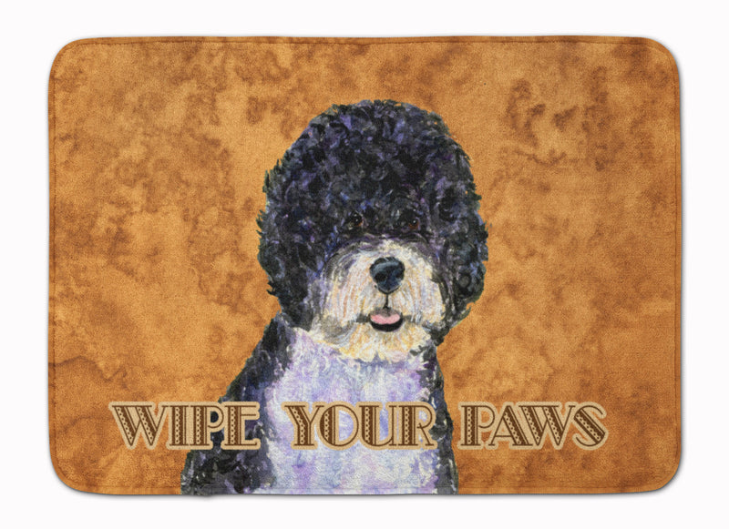 Portuguese Water Dog Wipe your Paws Machine Washable Memory Foam Mat SS4894RUG