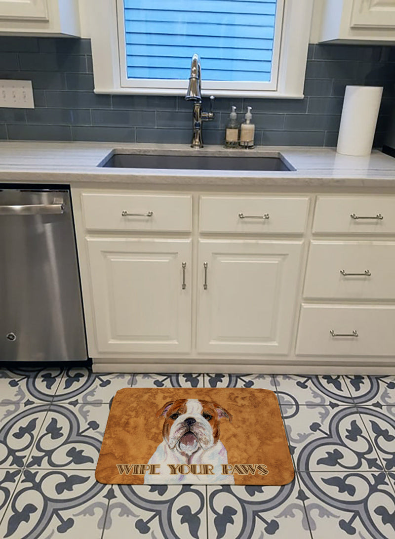 Bulldog English Wipe your Paws Machine Washable Memory Foam Mat SS4896RUG