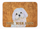 Puppy Cut Maltese Wipe your Paws Memory Foam Kitchen Mat Machine Washable Anti-Fatigue Cushion Comfort Bath or Kitchen Rug