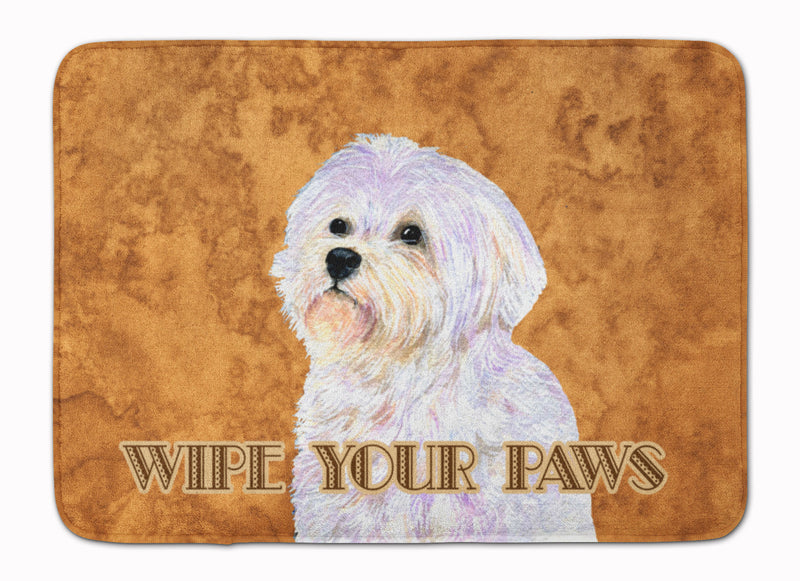 Puppy Cut Maltese Wipe your Paws Machine Washable Memory Foam Mat SS4898RUG