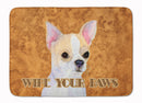 Chihuahua Wipe your Paws Memory Foam Kitchen Mat Machine Washable Anti-Fatigue Cushion Comfort Bath or Kitchen Rug