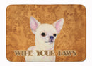 Chihuahua Wipe your Paws Memory Foam Kitchen Mat Machine Washable Anti-Fatigue Cushion Comfort Bath or Kitchen Rug