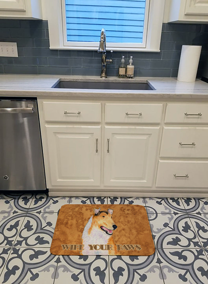 Collie Smooth Wipe your Paws Machine Washable Memory Foam Mat SS4903RUG