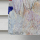 Maltese with English Union Jack British Flag House Flag 28x40 Porch Sleeve Pole Decorative Outside Yard Banner Artwork Wall Hanging, Polyester