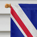 Irish Wolfhound with English Union Jack British Flag House Flag 28x40 Porch Sleeve Pole Decorative Outside Yard Banner Artwork Wall Hanging, Polyester
