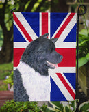 Akita with English Union Jack British Flag Garden Flag - Outdoor Decorative Yard Flag