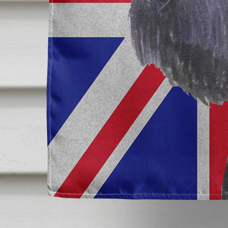 Schnauzer with English Union Jack British Flag Flag Canvas House Size SS4965CHF