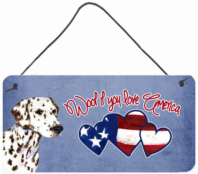 Woof if you love America Dalmatian Wall or Door Hanging Prints SS4981DS612