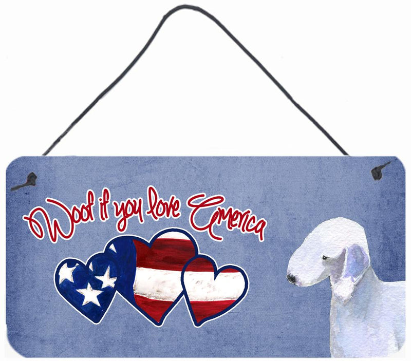 Woof if you love America Bedlington Terrier Wall or Door Hanging Prints