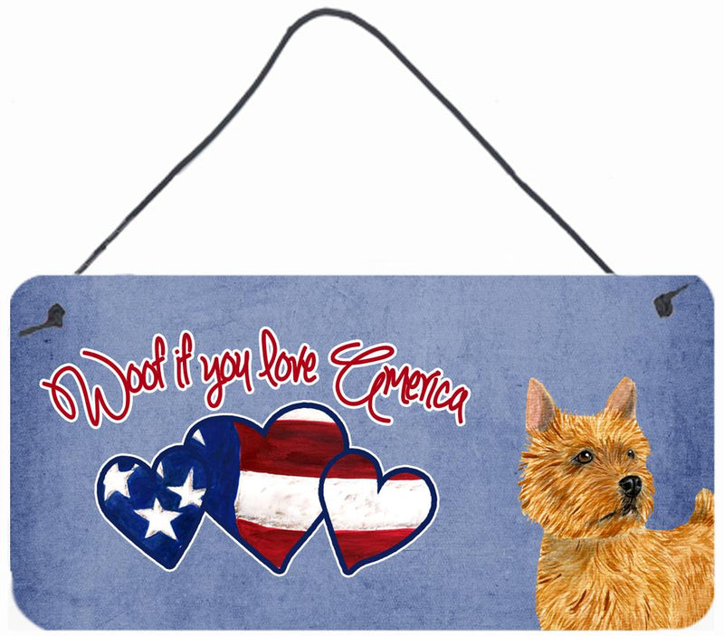 Woof if you love America Norwich Terrier Wall or Door Hanging Prints SS5010DS612