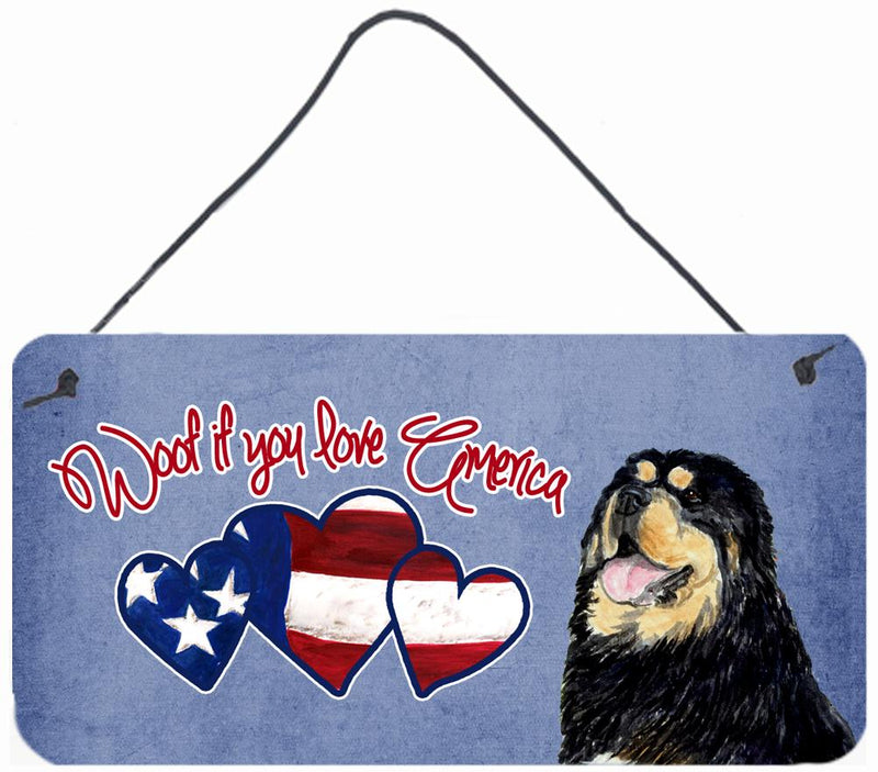 Woof if you love America Tibetan Terrier Wall or Door Hanging Prints SS5023DS612