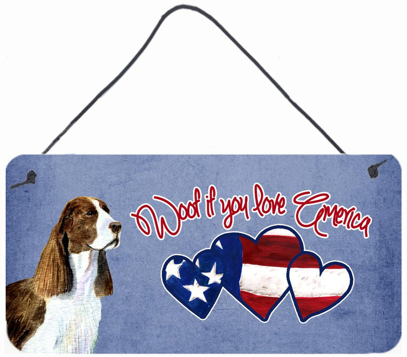 Woof if you love America Springer Spaniel Wall or Door Hanging Prints