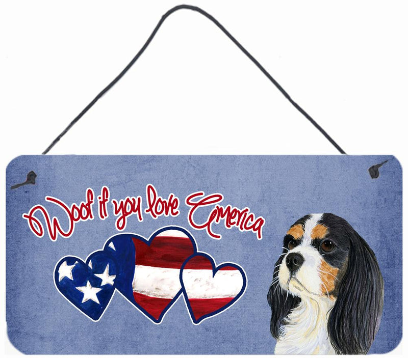 Woof if you love America Cavalier Spaniel Wall or Door Hanging Prints